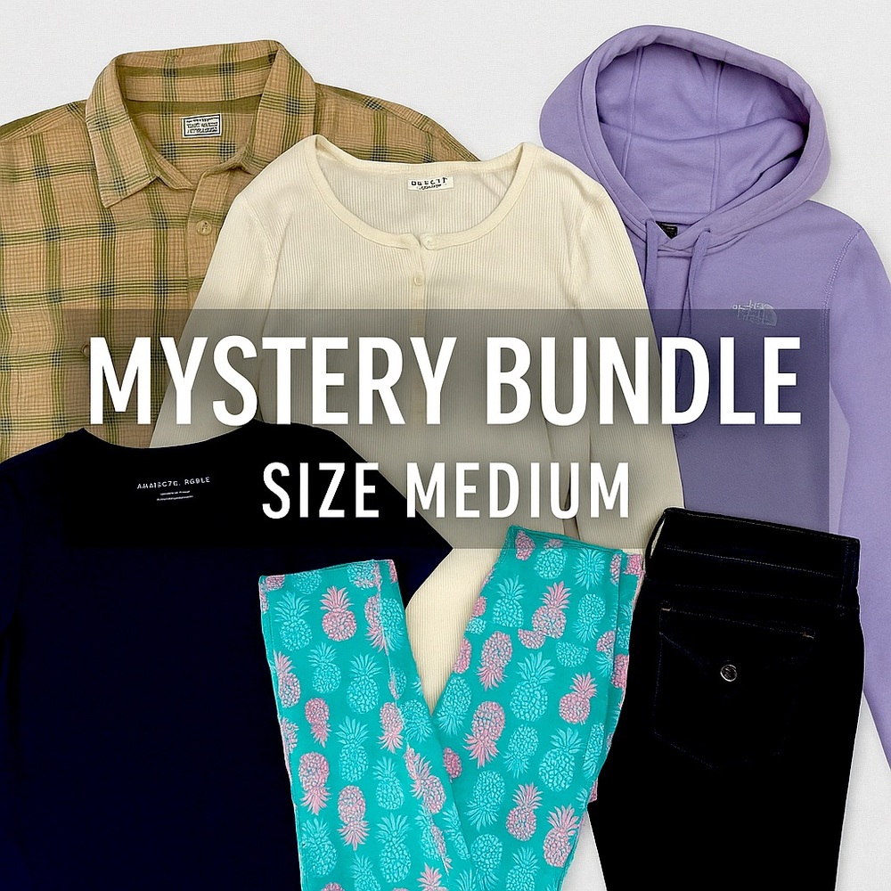 5 LB Mystery Clothing Bundle Women’s Size M Trendy Brands Cozy Styles